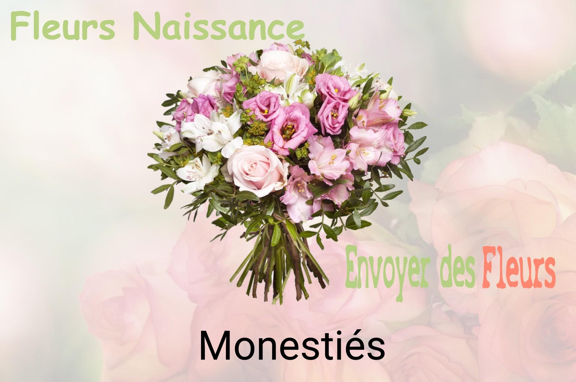 Bouquet de fleurs de naissance livré à Monestiés